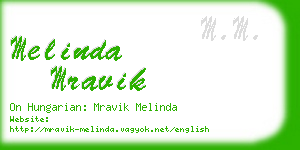 melinda mravik business card